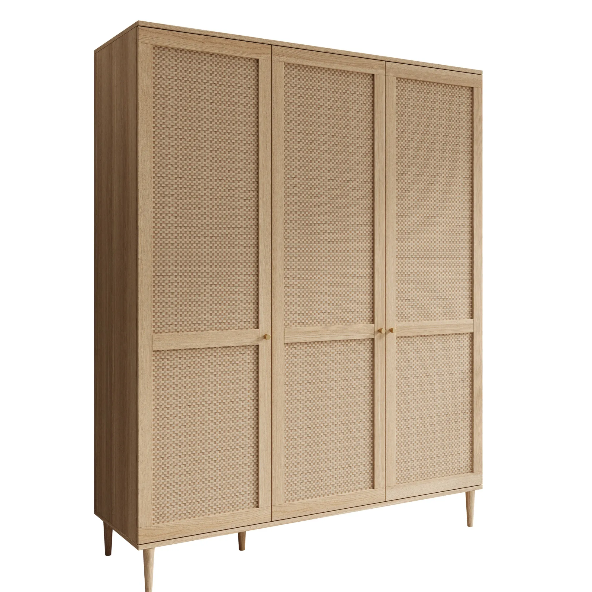 Crimson - Kledingkast met 3 deuren - Eiken - 165x52x208 cm