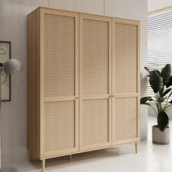 Crimson - Kledingkast met 3 deuren - Eiken - 165x52x208 cm