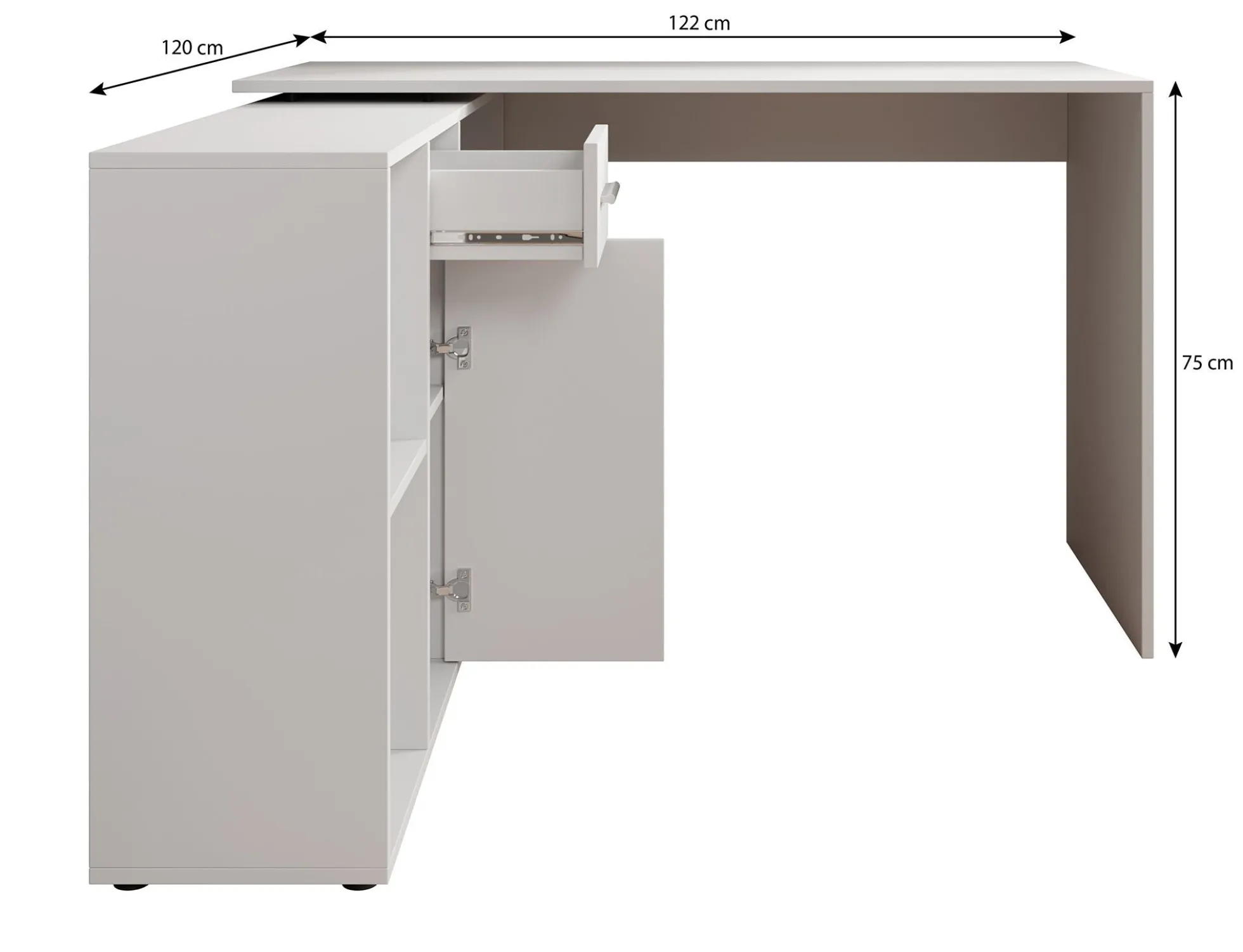 Crister - Bureau - Eiken - 122x120 cm