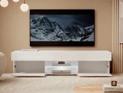 Cruise - TV-Meubel met verlichting - Wit - 180 cm