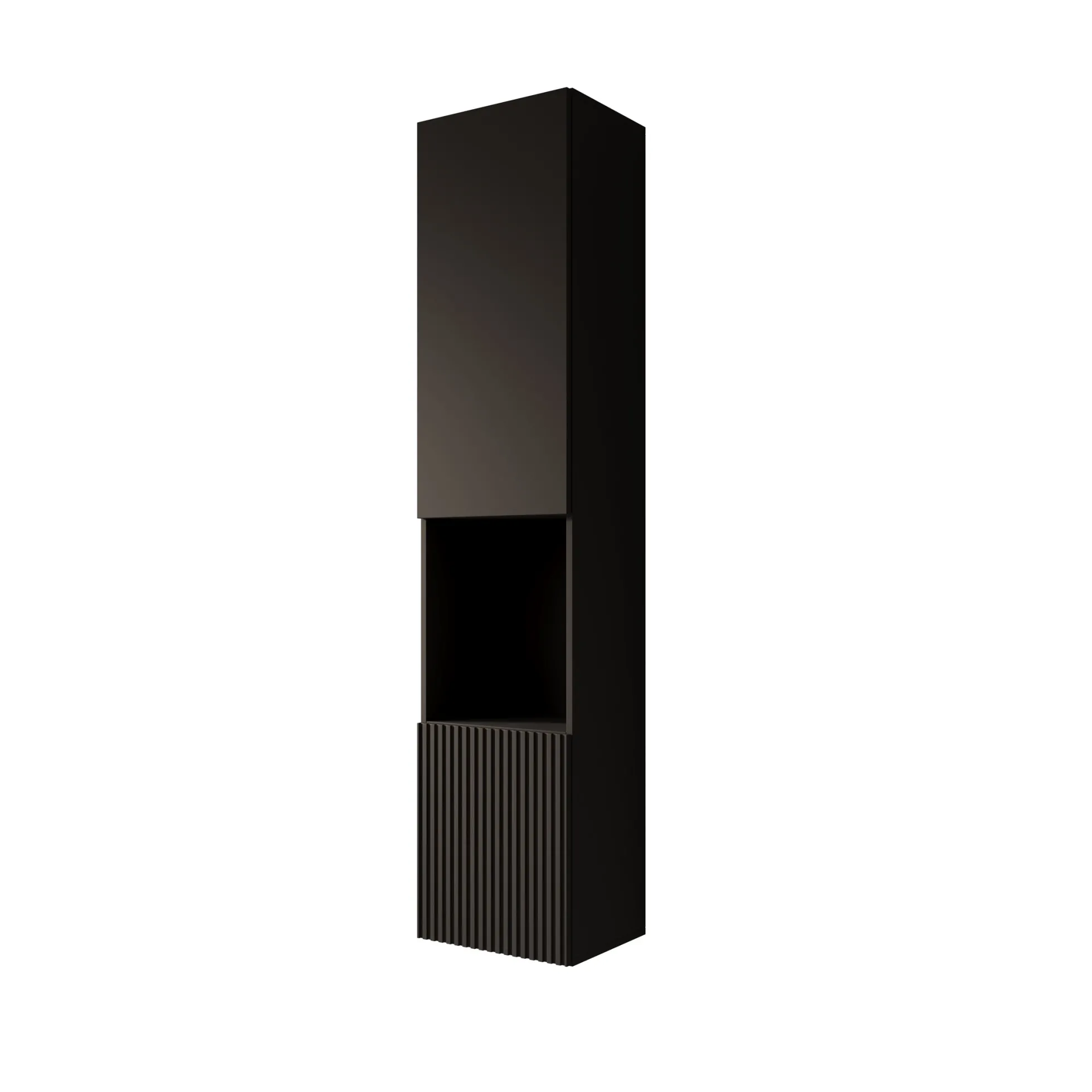 Cruzar 2 - Vitrinekast - Zwart - 40x30x180 cm