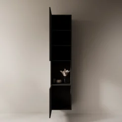 Cruzar 2 - Vitrinekast - Zwart - 40x30x180 cm