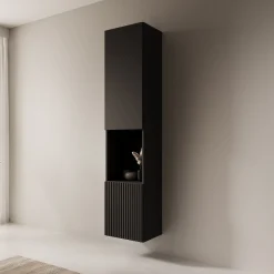 Cruzar 2 - Vitrinekast - Zwart - 40x30x180 cm