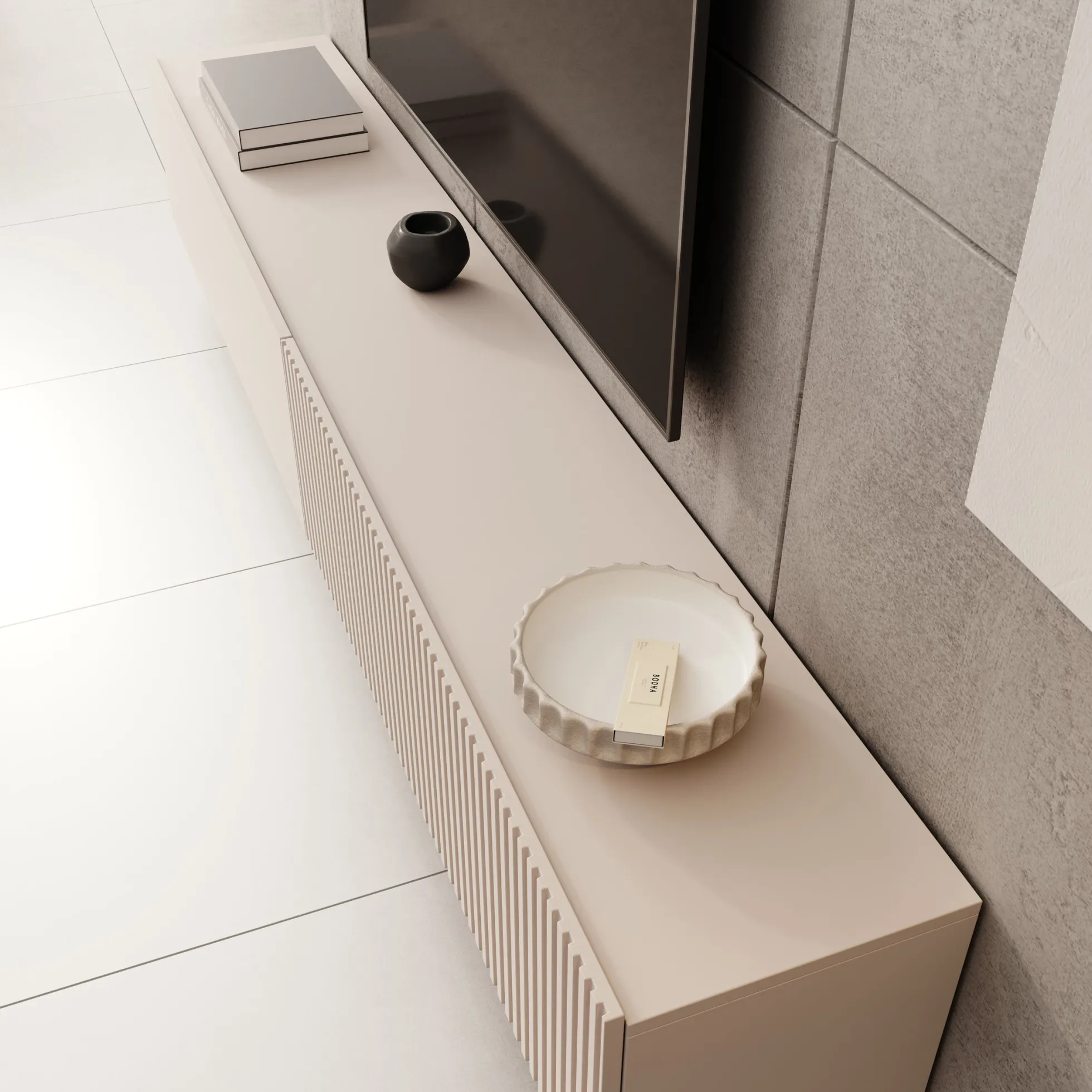 Cruzar - TV-Meubel - Beige - 200x30x31 cm