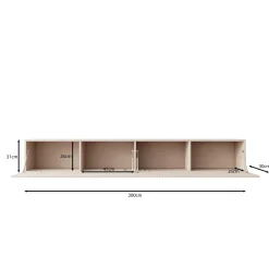 Cruzar - TV-Meubel - Beige - 200x30x31 cm