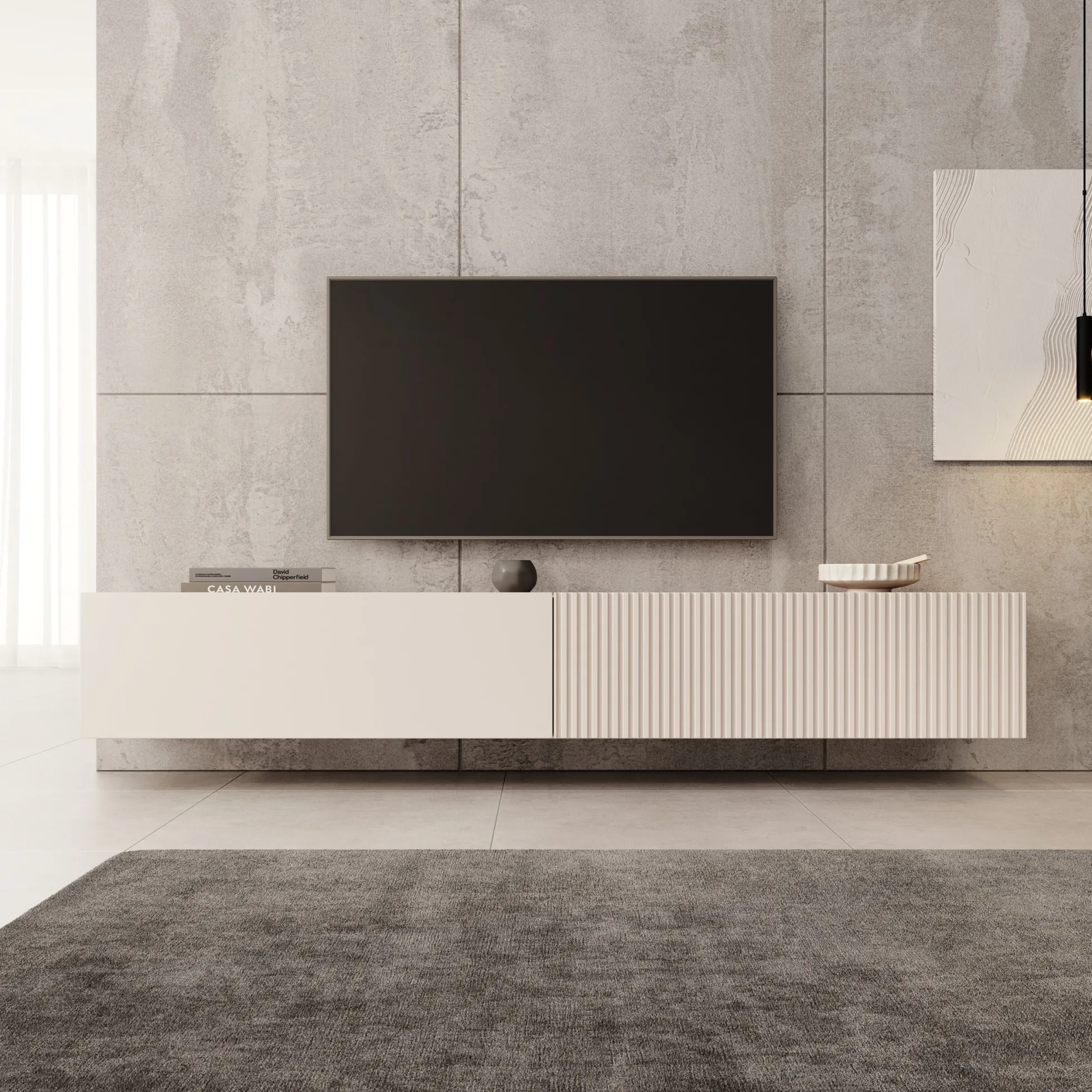 Cruzar - TV-Meubel - Beige - 200x30x31 cm