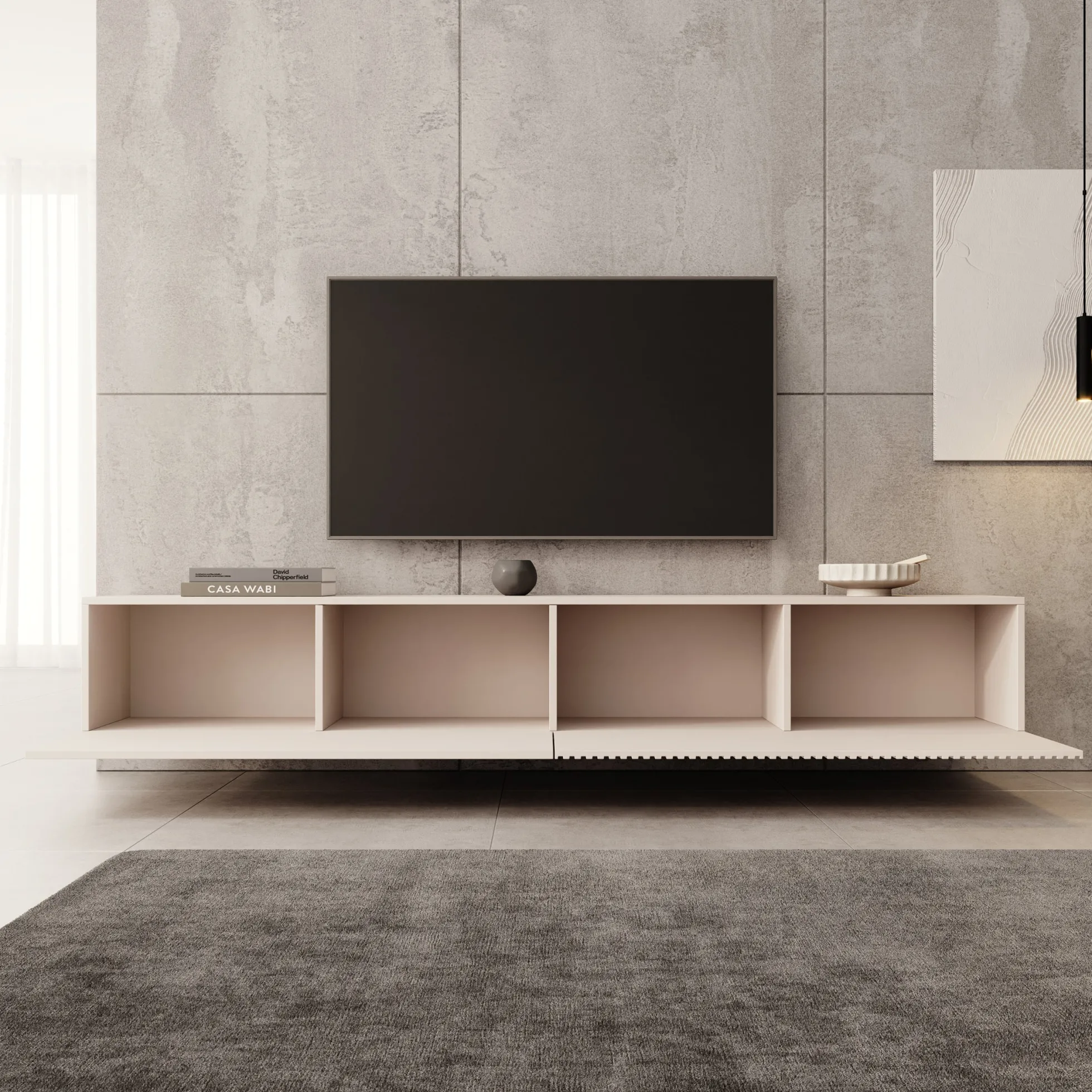 Cruzar - TV-Meubel - Beige - 200x30x31 cm