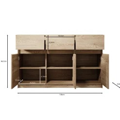Cuarto 2 - Dressoir - Eiken - 138x40x87 cm
