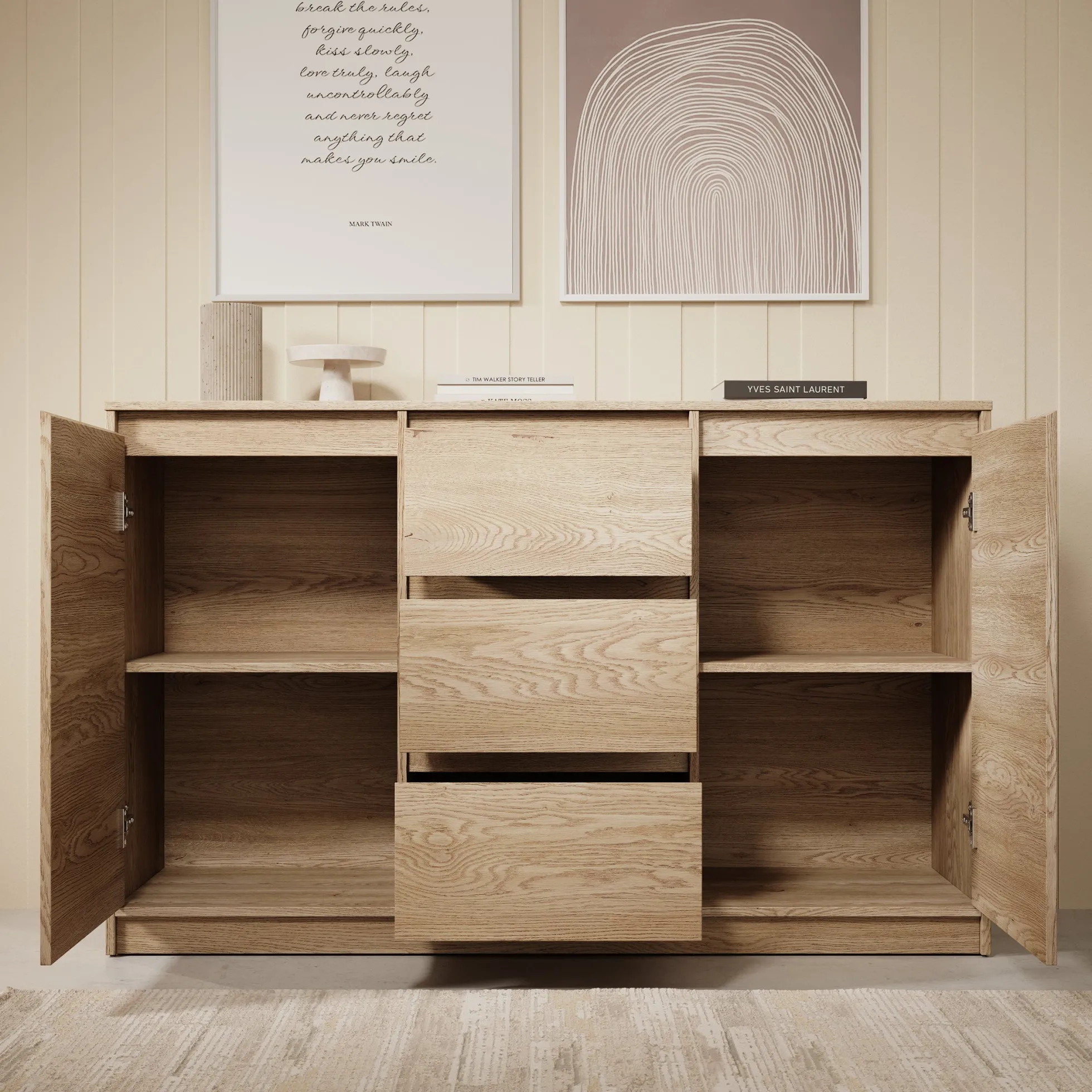 Cuarto - Dressoir - Eiken - 138x40x87 cm
