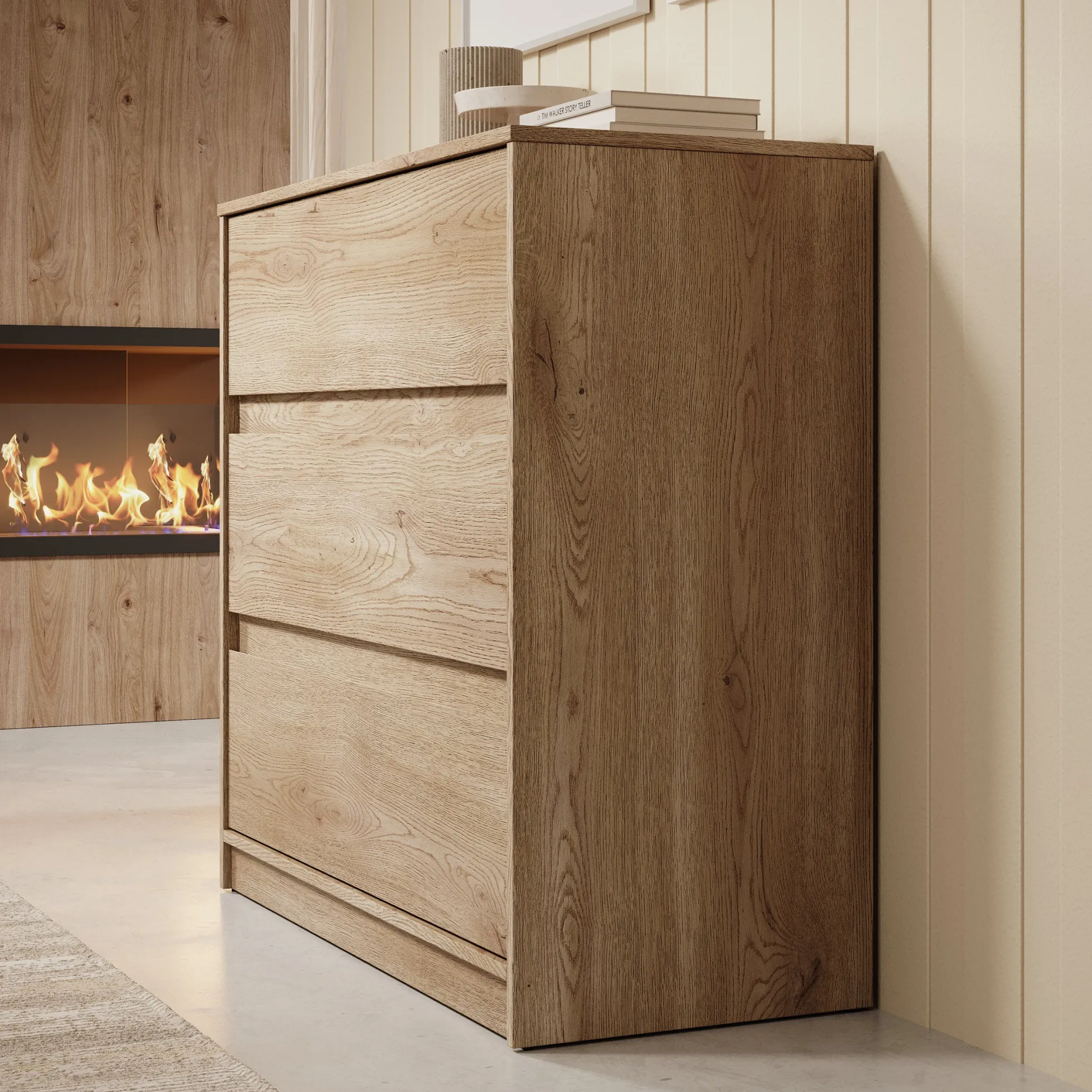 Cuarto - Ladekast - Eiken - 91x40x87 cm