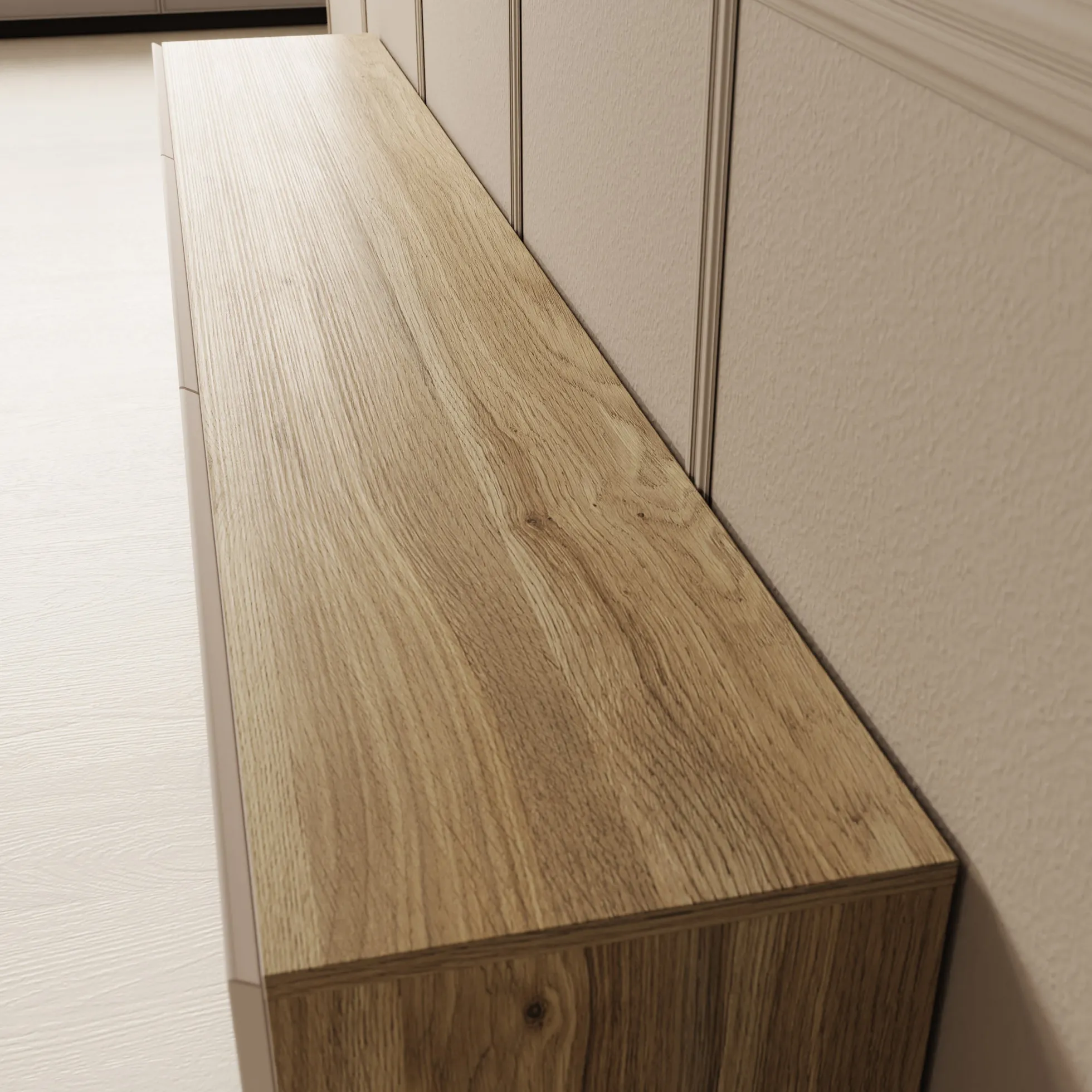 Cumi - TV-Meubel - Beige/Eikenpatroon - 200x34x36 cm