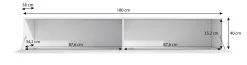 Dario - TV-Meubel met verlichting - Zwart - 180 cm