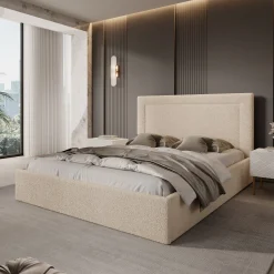 Dejada - Tweepersoonsbed - Beige teddystof - 160x200 cm