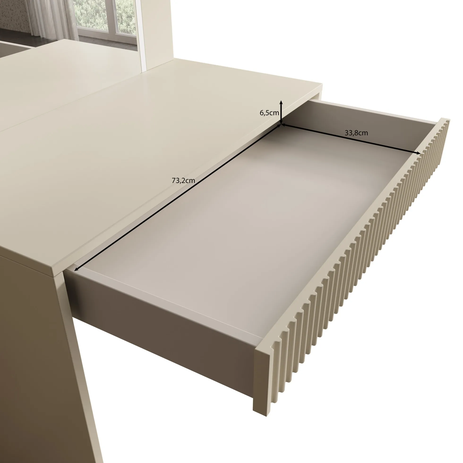 Delaware - Kaptafel - Beige - 80x40 cm