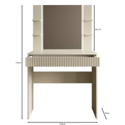 Delaware - Kaptafel - Beige - 80x40 cm