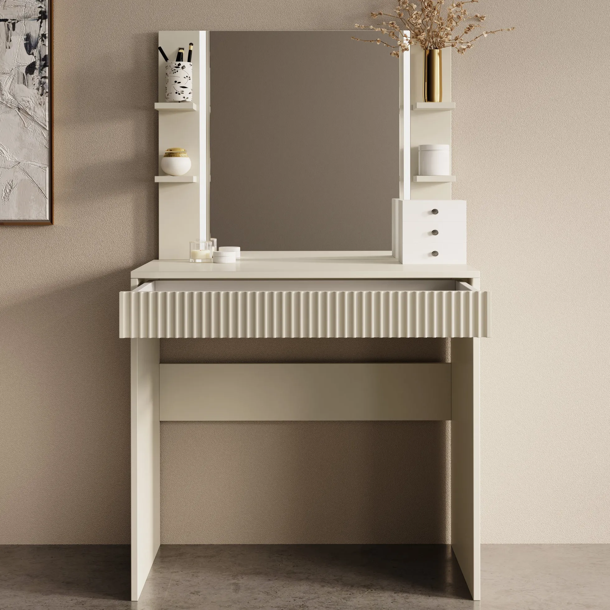 Delaware - Kaptafel - Beige - 80x40 cm