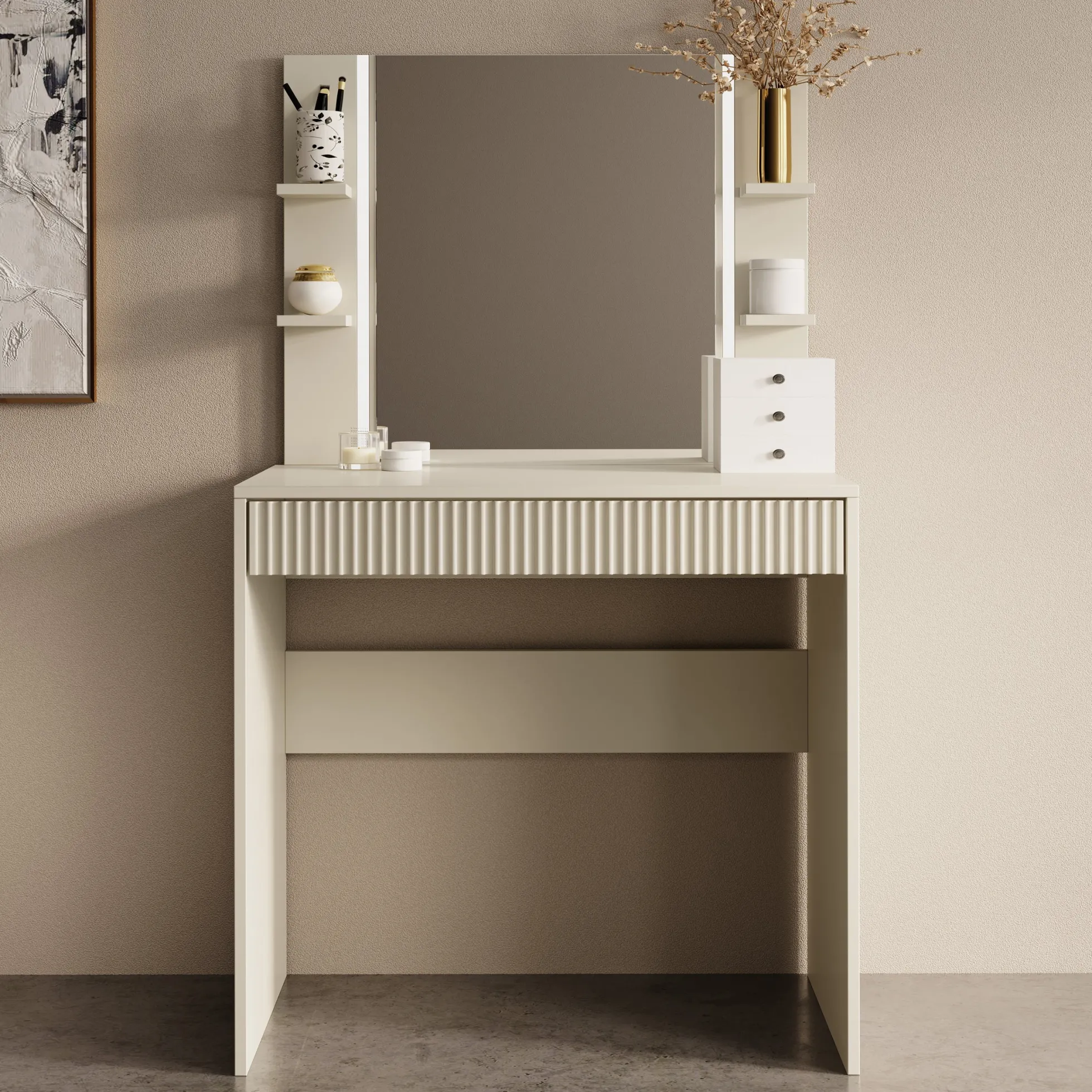 Delaware - Kaptafel - Beige - 80x40 cm
