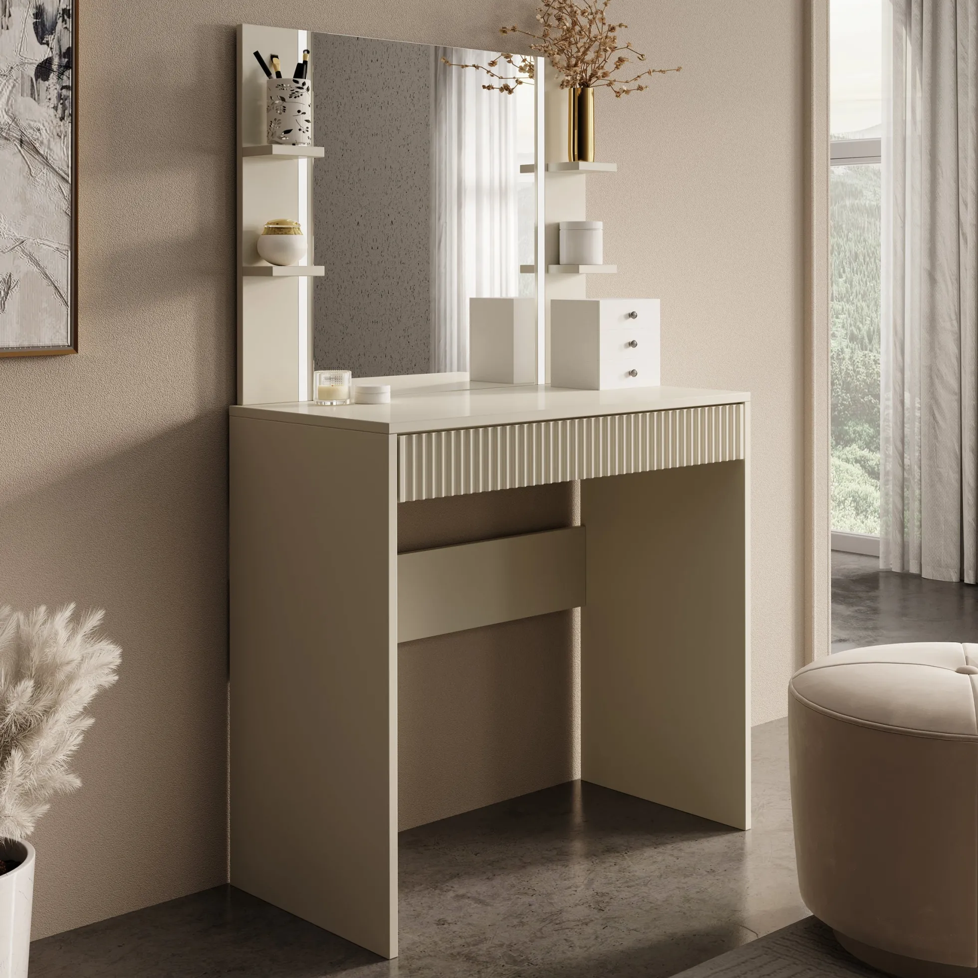 Delaware - Kaptafel - Beige - 80x40 cm