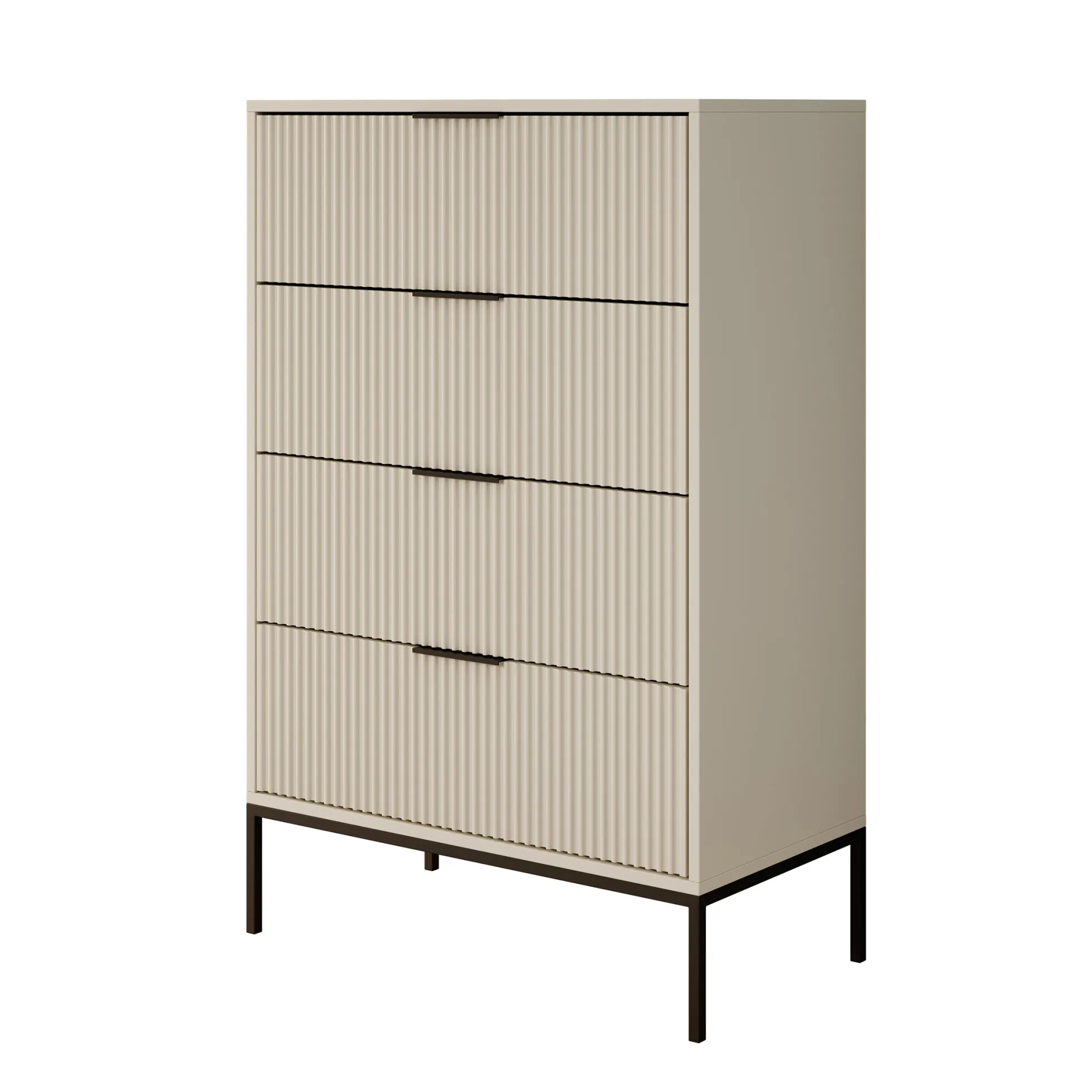 Delaware - Ladekast 4 lades - Beige - 76x40x116 cm
