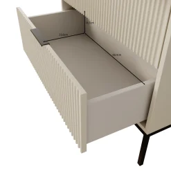 Delaware - Ladekast 4 lades - Beige - 76x40x116 cm