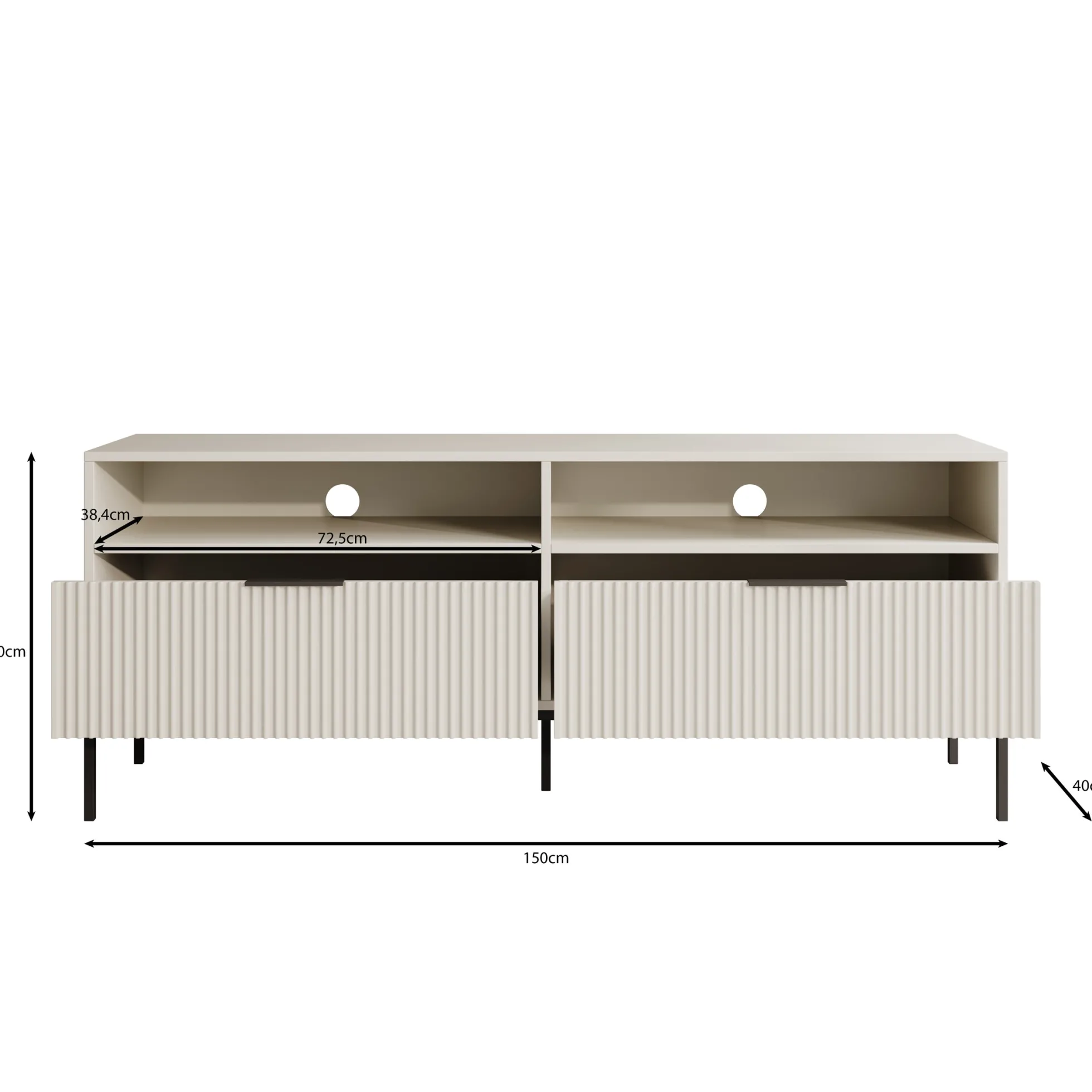 Delaware - TV-Meubel - Beige - 150x40x60 cm
