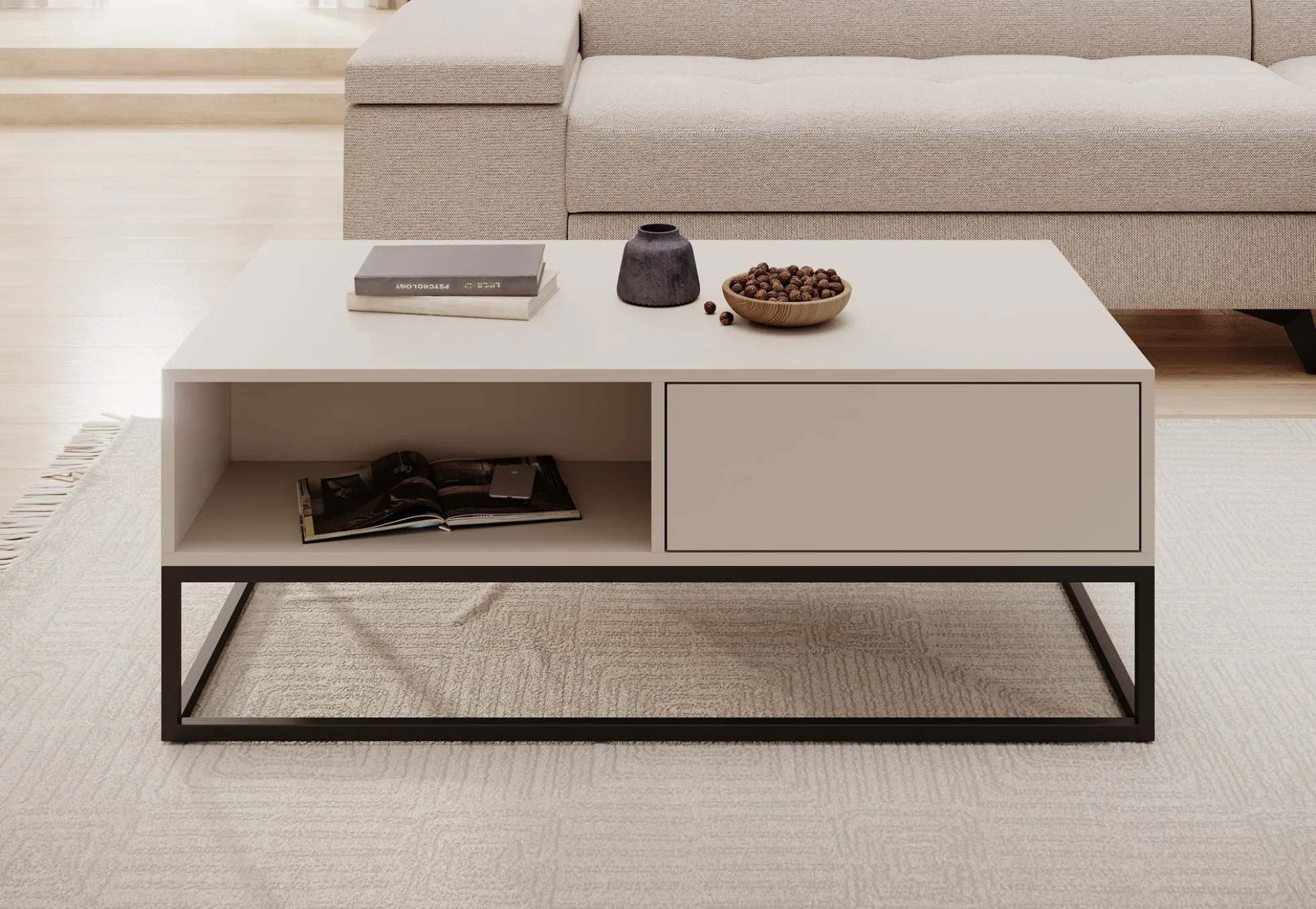 Delta - Salontafel met lades - Beige