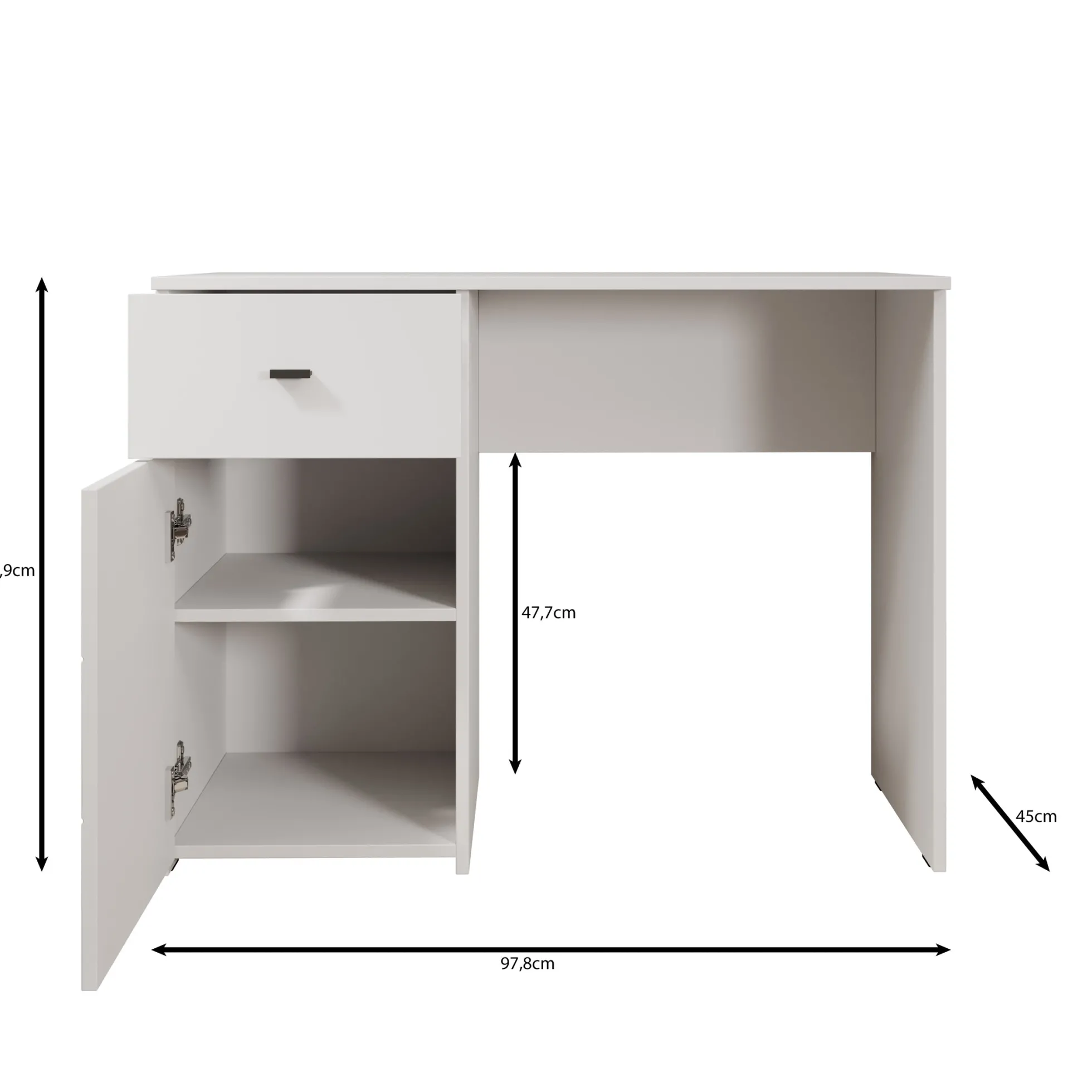 Denso - Bureau - Wit - 98x45x74 cm