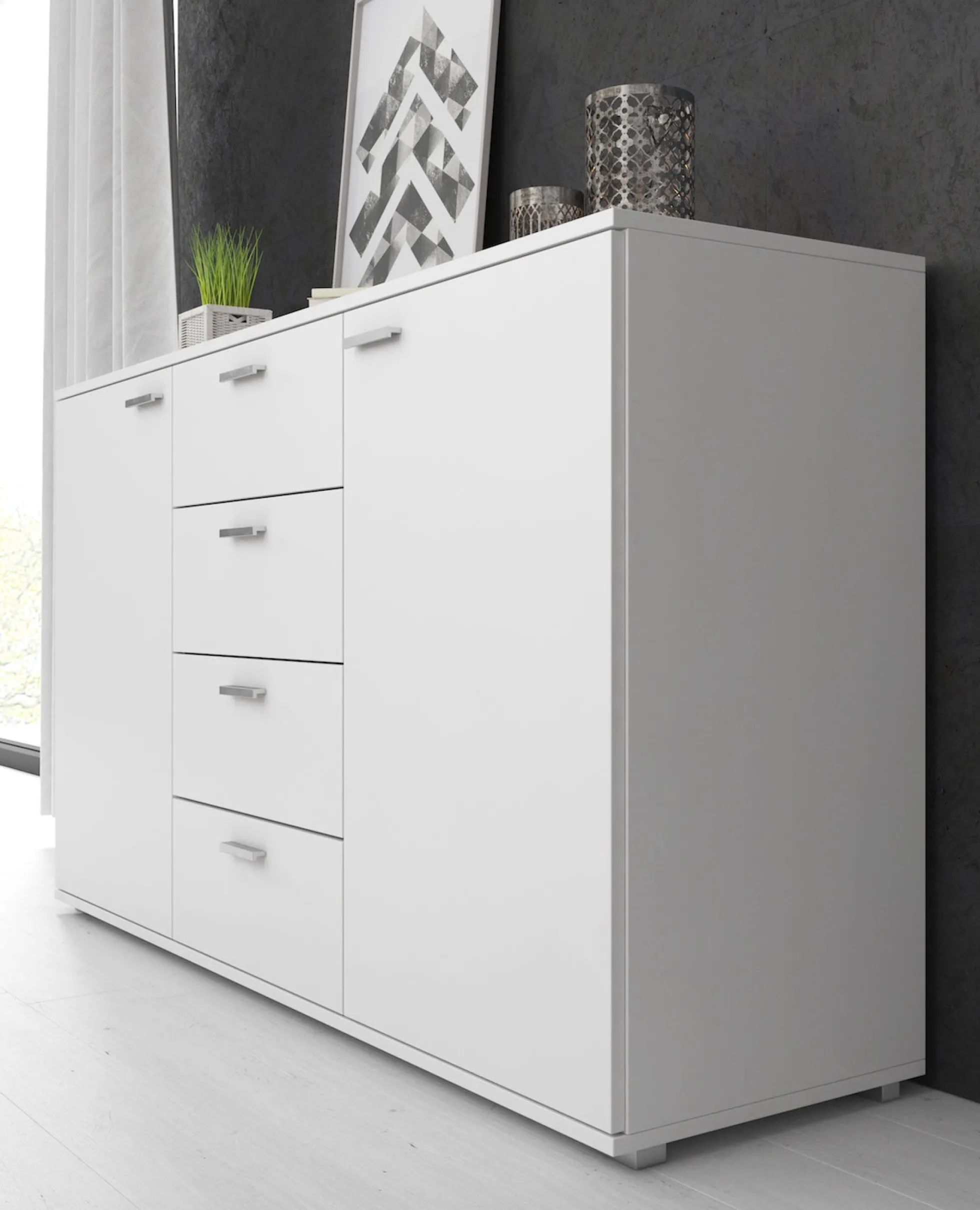 Dento - Dressoir - Wit - 150x40x85 cm