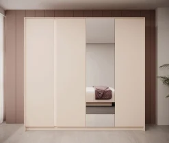 Desert - Kledingkast 4-deurs - Beige - 223x55x210 cm