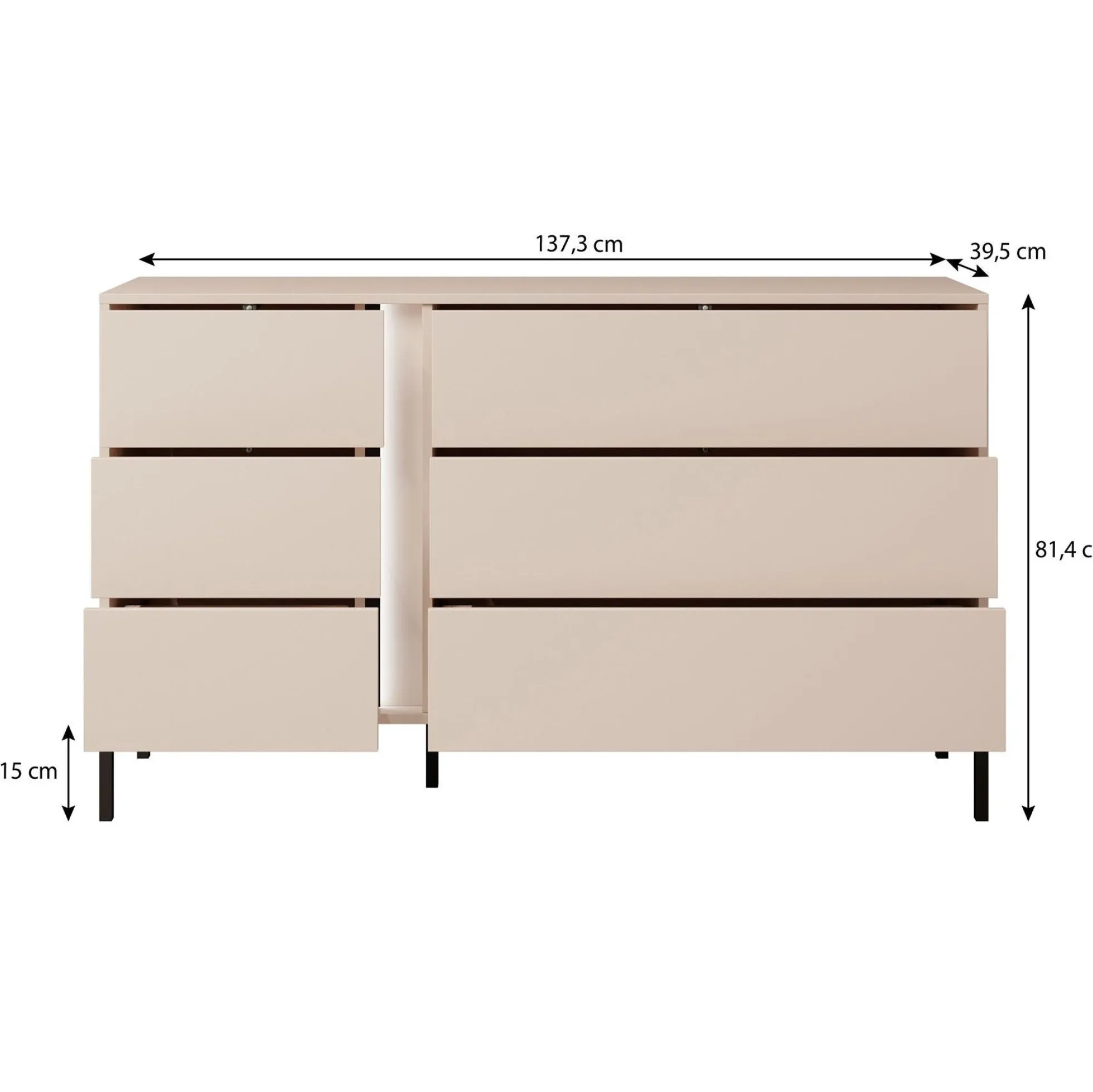 Desert - Ladekast - Beige - 137x40x81 cm