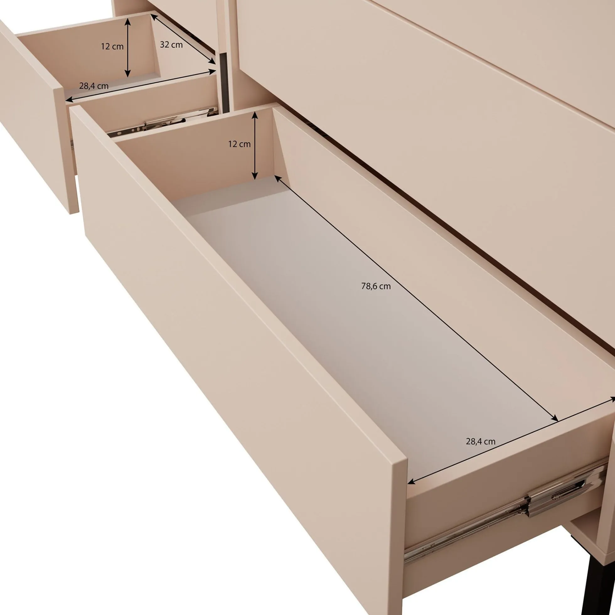 Desert - Ladekast - Beige - 137x40x81 cm