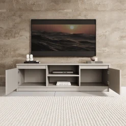 Diaz - TV-Meubel - Beige - 120x38x36 cm