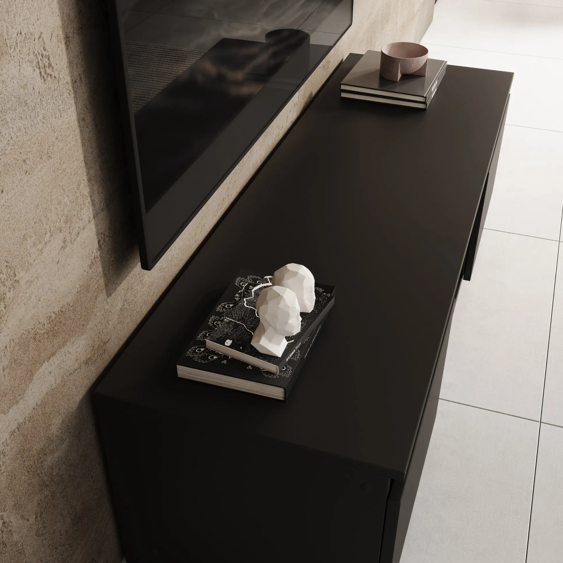 Diaz - TV-Meubel - Zwart - 120x38x36 cm