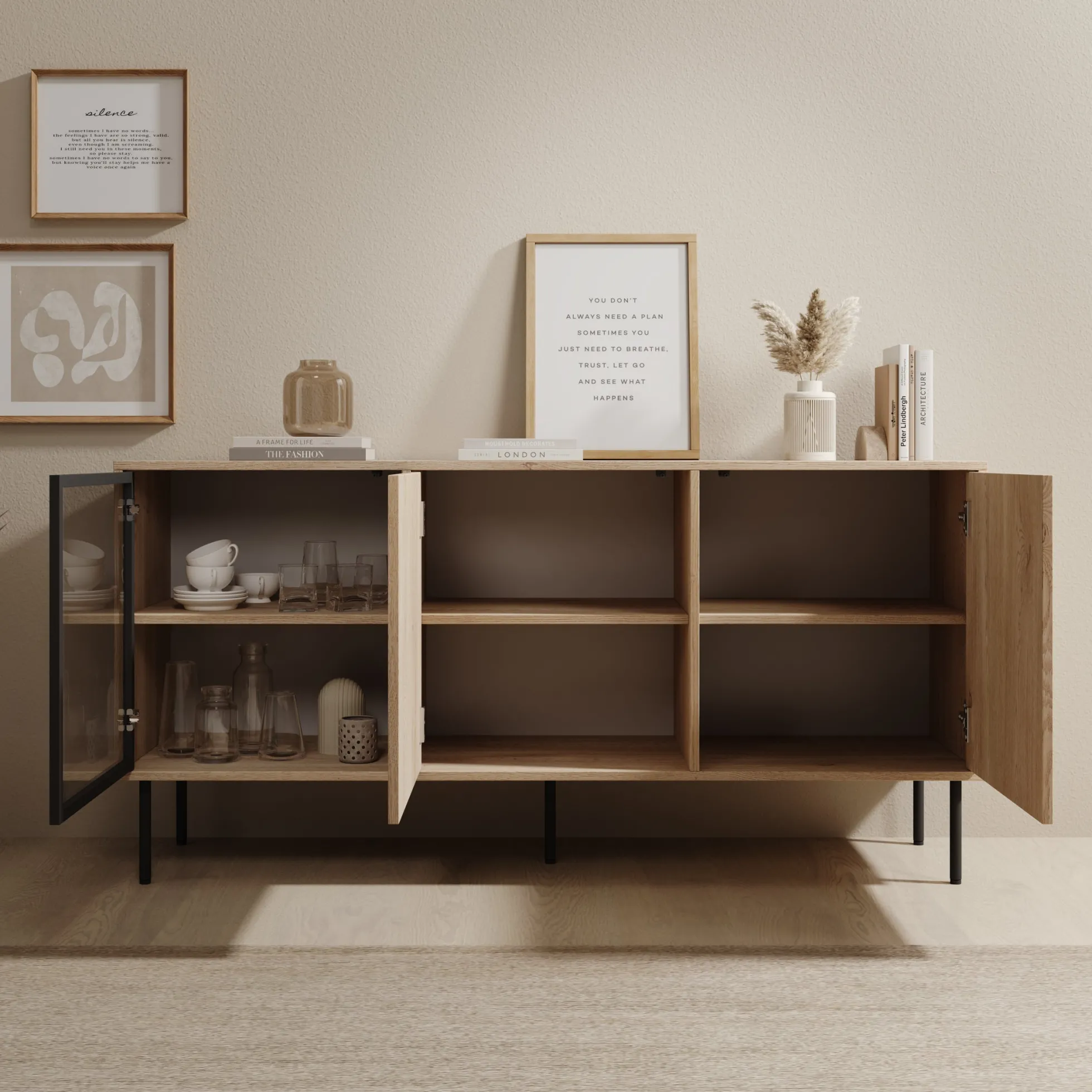 Dimora - Dressoir - Eikenpatroon - 151x40x75 cm