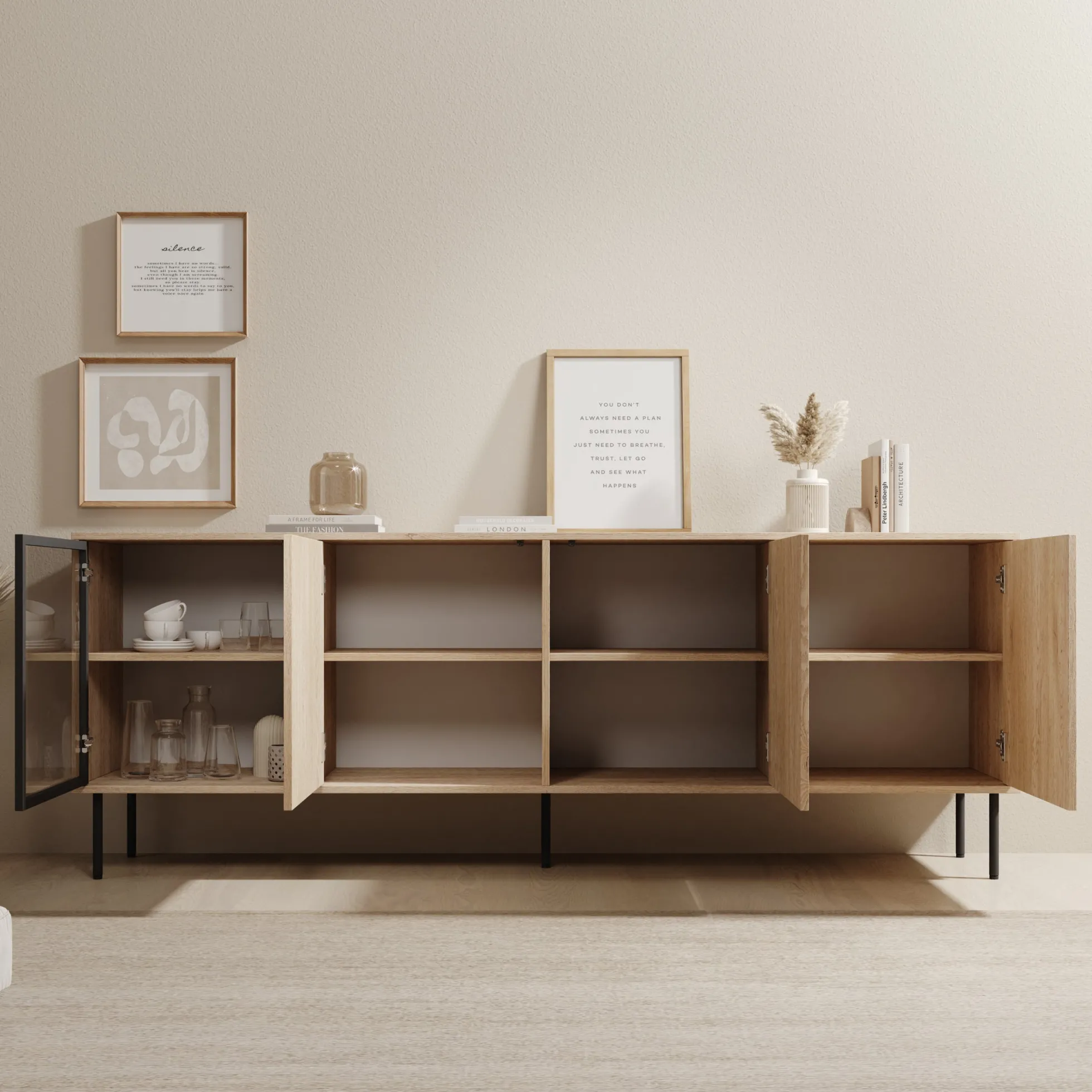 Dimora - Dressoir - Eikenpatroon - 200x40x75 cm