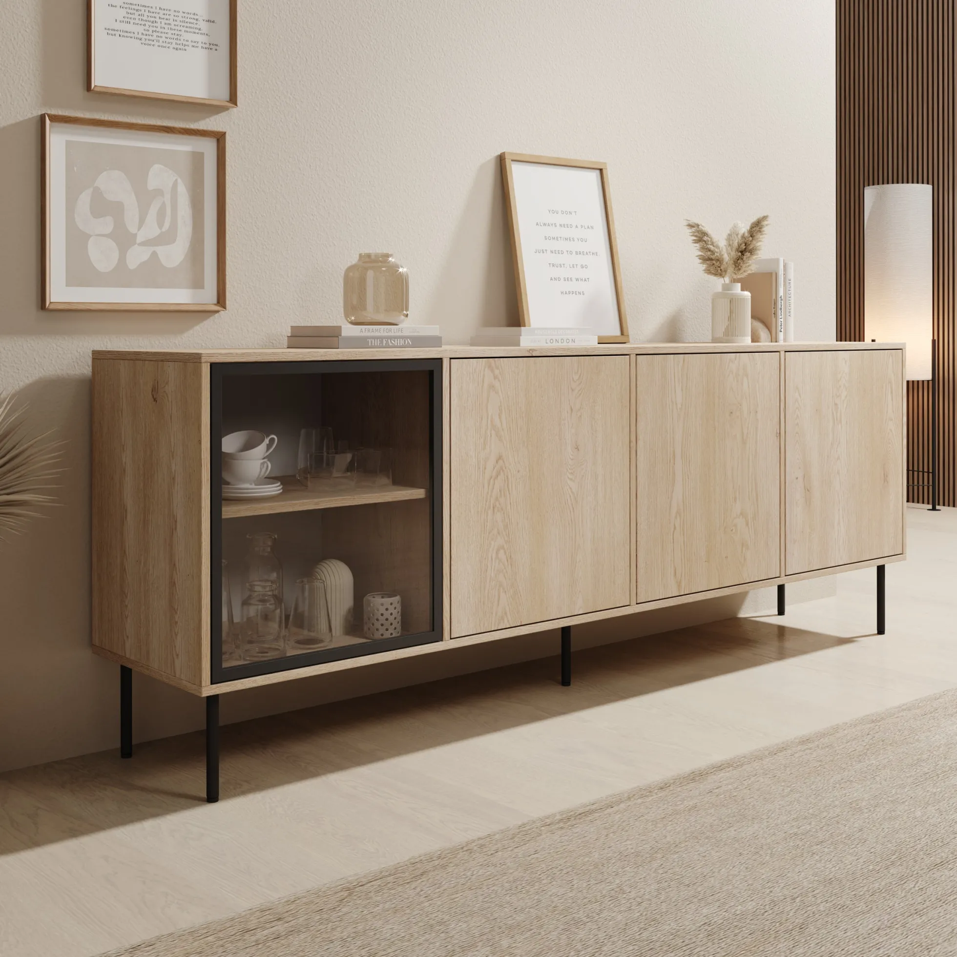 Dimora - Dressoir - Eikenpatroon - 200x40x75 cm