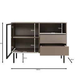 Dimora - Dressoir - Eikenpatroon - 100x40x80 cm