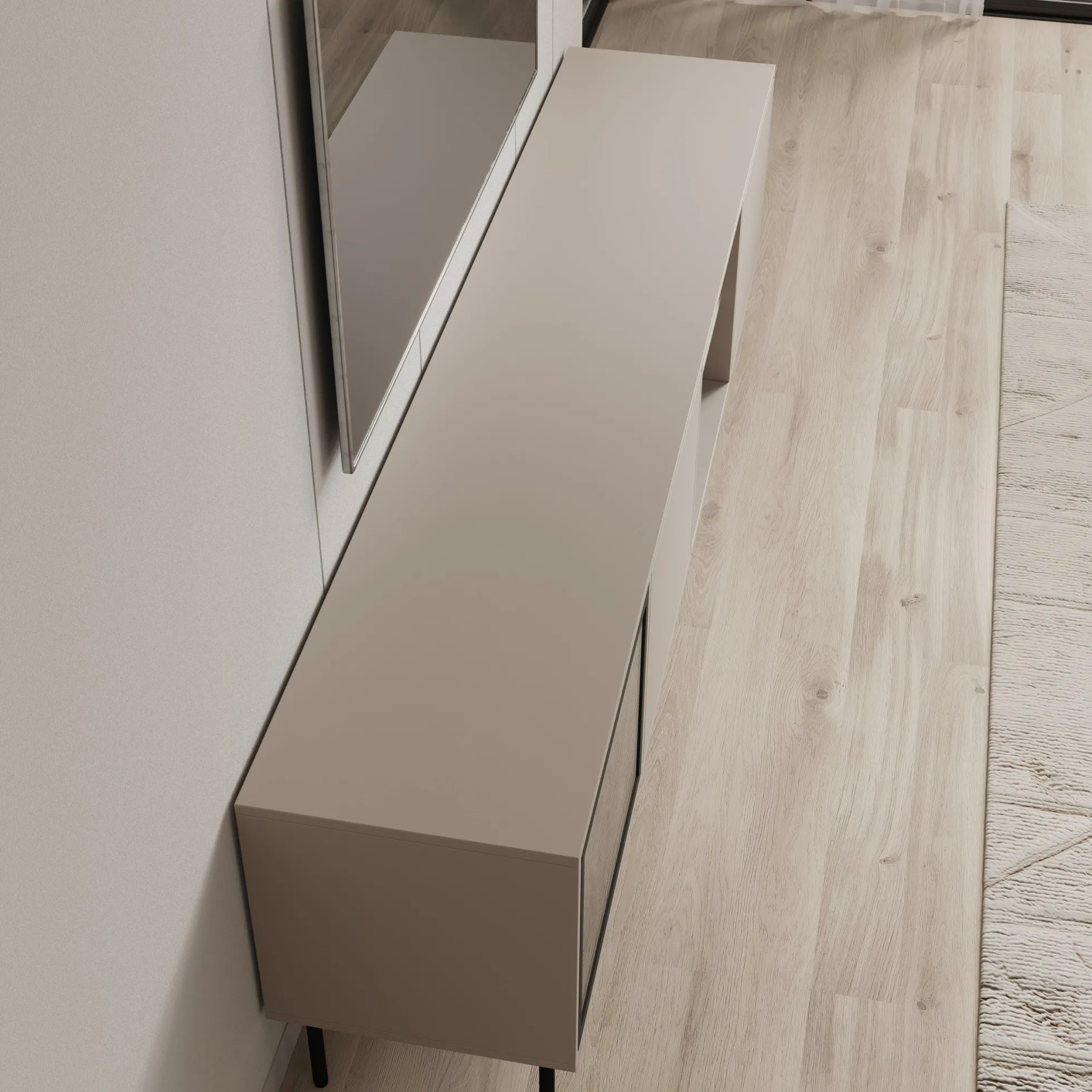 Dimora - TV-Meubel - Beige - 201x40x60 cm