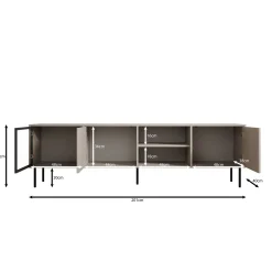 Dimora - TV-Meubel - Eikenpatroon - 201x40x60 cm