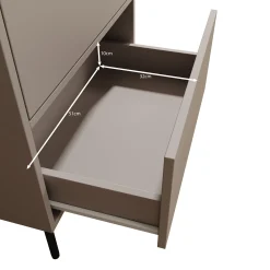 Dimora - Vitrinekast - Eikenpatroon - 60x40x185 cm