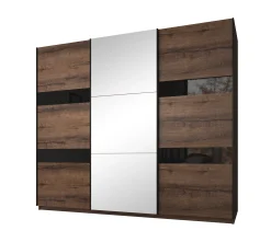 Diplo - Kledingkast met schuifdeuren - Eiken - 250x69x215 cm