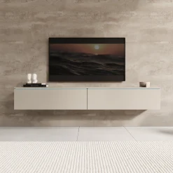 Dixon - TV-Meubel - Beige - 180x33x30 cm