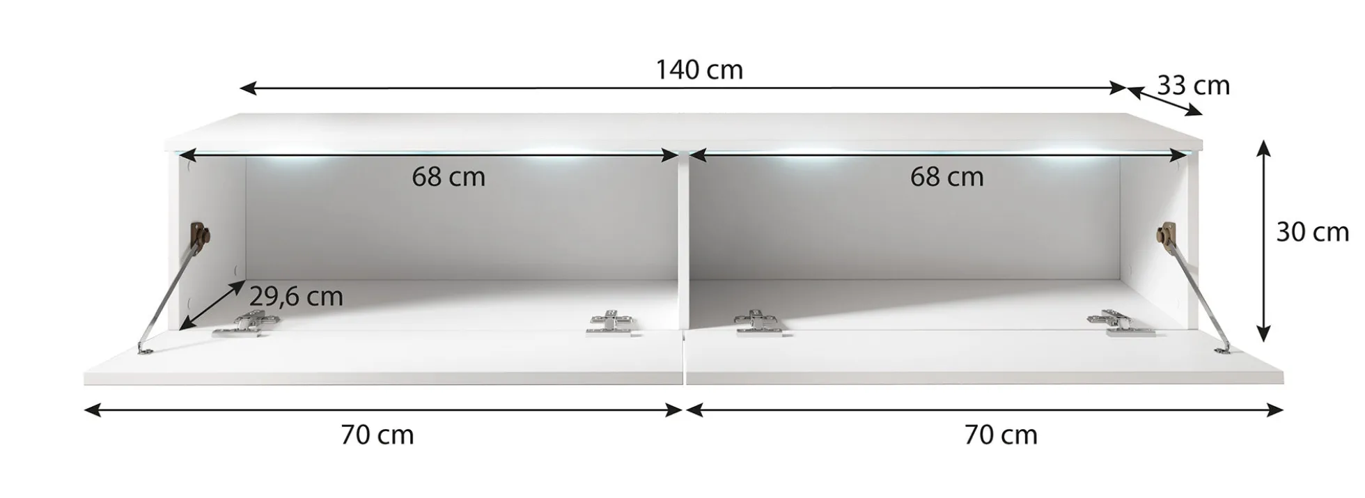 Dixon - TV-Meubel - Betonlook - 140 cm