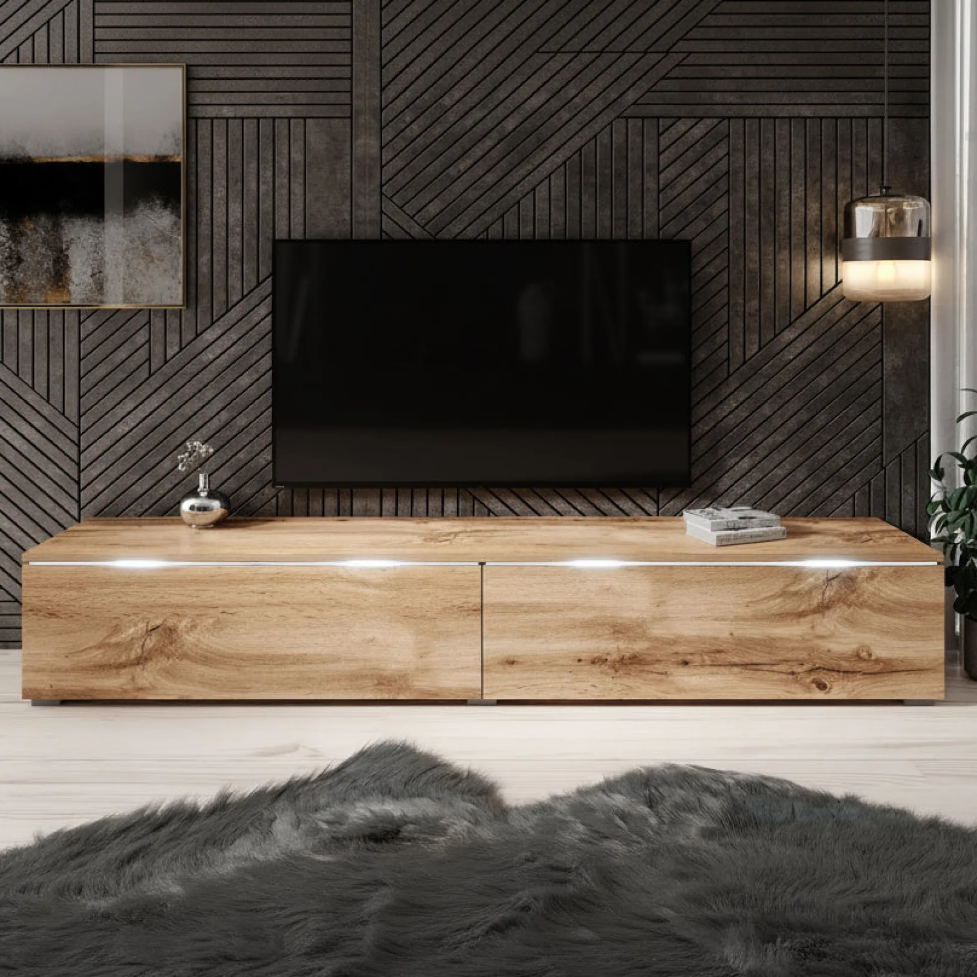 Dixon - TV-Meubel - Eiken - 180 cm