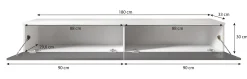Dixon - TV-Meubel - Eiken/wit - 180 cm