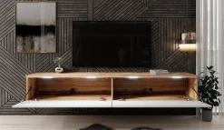 Dixon - TV-Meubel - Eiken/wit - 180 cm
