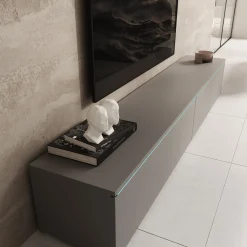 Dixon - TV-Meubel - Grijs - 180x33x30 cm