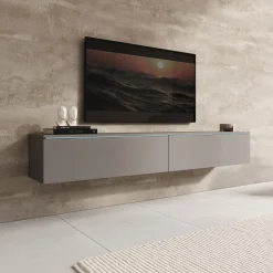 Dixon - TV-Meubel - Grijs - 180x33x30 cm