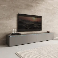 Dixon - TV-Meubel - Grijs - 180x33x30 cm