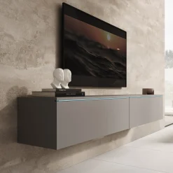 Dixon - TV-Meubel - Grijs - 180x33x30 cm